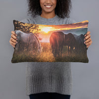 Wild Horses Designer Home Décor two sided Pillow.