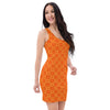 Orange Designer Sublimation Cut & Sew Dress