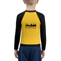 Adventure Starship Yellow Designer Fashion Rash Guard Long Sleeve Shirt