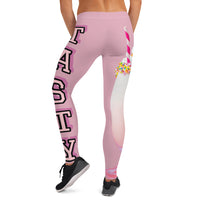 Tasty Milk Shake Pink Designer Fashion Leggings.