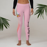Yummy Milk Shake Pink Designer Fashion Leggings.