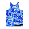 Blue Camo  Designer Fashion Unisex Tank Top