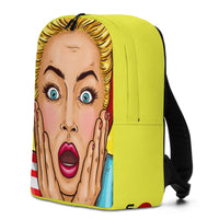 Surprised Woman Designer Fashion Minimalist Backpack