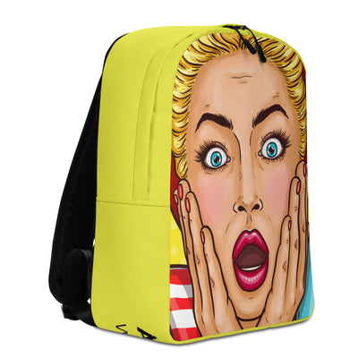 Surprised Woman Designer Fashion Minimalist Backpack