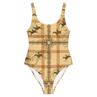 Wild Horses Designer One-Piece Swimsuit Swimwear.