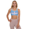 Tasty Milk shake Jordy Blue Designer Fashion Padded Sports Bra.