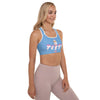 Tasty Milk shake Jordy Blue Designer Fashion Padded Sports Bra.