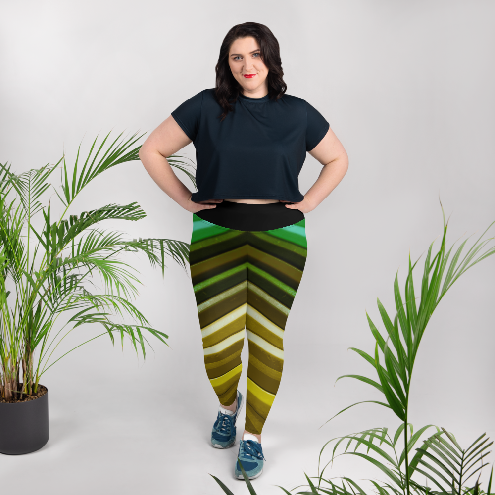 Trifecta Green AC FLEX Collection Plus Size Designer Leggings