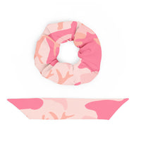 Pink Camo Designer Fashion Scrunchie.