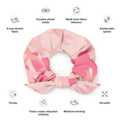 Pink Camo Designer Fashion Scrunchie.