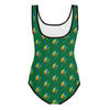 Flower Power Green Designer Fashion Print Youth Swimsuit