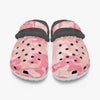Pink Camo Designer Fashion. Lined All Over Printed Clogs