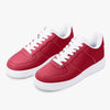 Eclipse Quality Low-Top Rose Red Leather Sports Sneakers