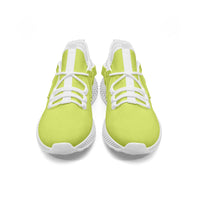 Comfort Quality Net Style Mesh Knit Yellow Sneakers