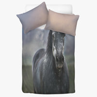 Black Beauty Horse Lover 3in1 Polyester Bedding Set