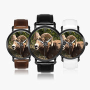 Hey Goat Animal Fashion Unisex No Battery Required Automatic Watch(Black)