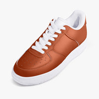 Eclipse Quality Low-Top Lava Red Leather Sports Sneakers