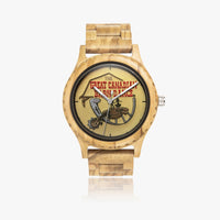 The Great Canadian Barn Dance Collection Hide Italian Olive Lumber Wooden Watch