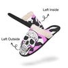 Pink Camo Happy Skull Unisex cozy slippers