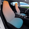 Faded Orange Blue Microfiber Car Seats Cover 2Pcs