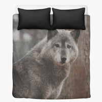 Grey Wolf Animal Lover Collection 3in1 Polyester Bedding Set