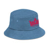 HANDSOMER Pink Denim bucket hat