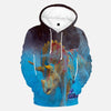 Mystic Blue Alpha Triceratops Lost Island Unofficial Ark Server Round Collar Hoodie