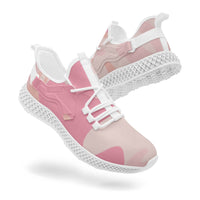 Pink Army Camo Net Style Mesh Knit Sneakers