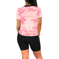 Pink Camo Black Quality Women's Yoga Set