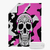 Pink Skully Camo Trends Dual-sided Stitched Fleece Blanket