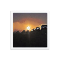 Abstract Tractor Home Décor Framed Poster