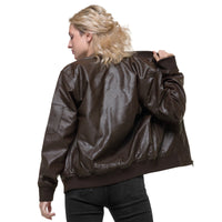 HANDSOMER Gold Quality Leather Bomber Jacket