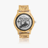 The Great Canadian Barn Dance Collection Grey Italian Olive Lumber Wooden Watch