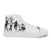 The Great Canadian Barn Dance Collection Men's White High Top Canvas Shoes