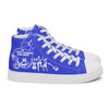 The Great Canadian Barn Dance Collection Blue Men's High Top Canvas Shoes