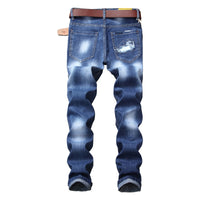Men’s High Quality Embroidered Patch, Badge & Torn Denim Jeans