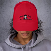 Please Call No Thanks Designer Trucker Cap