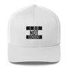 I Do Not Consent White Designer Trucker Cap