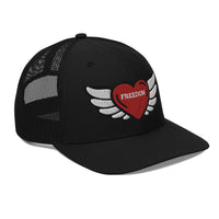 Freedom Love Heart Wings Trucker Hat Cap