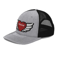 Freedom Love Heart Wings Trucker Hat Cap