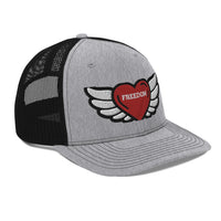 Freedom Love Heart Wings Trucker Hat Cap