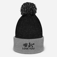 Love You AC FLEX Collection Designer Pom-Pom Beanie.