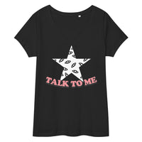 Talk to Me Women’s Fitted V-neck T-shirt
