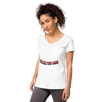 Talk to Me Women’s Fitted V-neck T-shirt