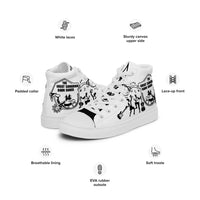 The Great Canadian Barn Dance Collection Women’s White High Top Canvas Shoes Sneakers
