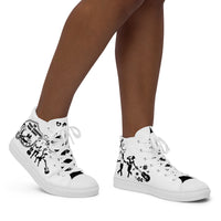 The Great Canadian Barn Dance Collection Women’s White High Top Canvas Shoes Sneakers